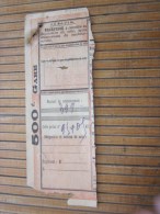 14 Novembre 1936 Gare De Gentilly Récépissé Bulletin D'expédition Chemin De Fer Colis Postaux Colis Postal 500 Fr. Gare - Brieven & Documenten