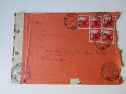 Italien 1946 Zensur Brief Nach Deutschland. Opened By Examiner 5211. Military Censorship 18980 Civil Mails - Marcofilía