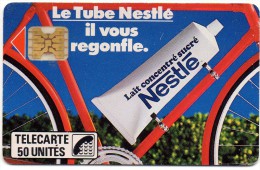 Télécarte  D 73, 50 U, NESTLE - Tube  Lait, Côte  100 € - Telefoonkaarten Voor Particulieren