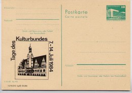 DDR P84-31-84 C83 Postkarte Zudruck ALTES RATHAUS LEIPZIG 1984 - Privatpostkarten - Ungebraucht