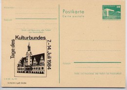 DDR P84-31-84 C83 Postkarte Zudruck ALTES RATHAUS LEIPZIG 1984 - Private Postcards - Mint