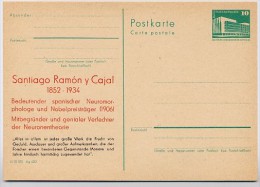 DDR P84-44a-84 C91 Postkarte Zudruck NEURONENTHEORIE RAMÓN Y CAYAL Leipzig 1984 - Private Postcards - Mint