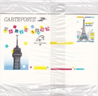 5 Entiers Postaux PARIS 1989 100 Ans Tour Eiffel Etc... 5 Cartespostes 15 Francs - 14,5 X 10,2 Cm - - Sonstige & Ohne Zuordnung