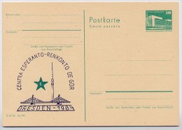 DDR P84-46-84 C93 Postkarte Zudruck ESPERANTO-ZENTRUM DRESDEN 1984 - Cartoline Private - Nuovi