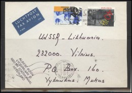 NETHERLANDS Brief Postal History Envelope Air Mail NL 027 Personalities GRONINGEN Slogan Cancellation - Briefe U. Dokumente