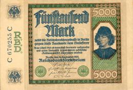 Deutschland, Germany - 5000 Mark, Reichsbanknote, Ro. 76 , XF, Serie C, 1922 ! - 5.000 Mark