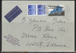 NETHERLANDS Brief Postal History Envelope Air Mail NL 031 Railway Train GRONINGEN Slogan Cancellation - Cartas & Documentos