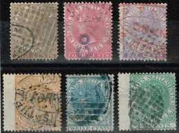 Malacca - 1867 - Y&T N° 10, 11, 13, 14, 16, 17, Oblitérés - Straits Settlements