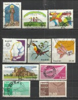 TEN AT A TIME - BRAZIL  - LOT OF 10 DIFFERENT 2 - USED OBLITERE GESTEMPELT USADO - Colecciones & Series