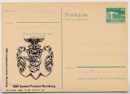 DDR P84-60-84 C103 Postkarte Zudruck POSTAMT BERNBURG 1984 - Private Postcards - Mint