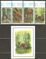 Zaire 1984 Mi# 875-878, Block 50 ** MNH - Okapi / WWF - Ungebraucht