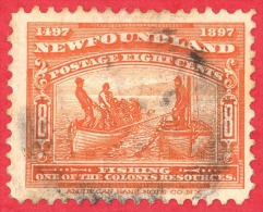 Newfoundland # 67 - 8 Cents -  O- Dated 1897 - Fishing /  Pêche - 1865-1902