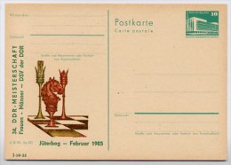 DDR P84-3-85 C107 Postkarte Zudruck SCHACHMEISTERSCHAFT Jüterbog 1985 - Private Postcards - Mint