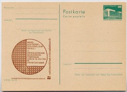 DDR P84-12-85 C114 Postkarte Zudruck MIKROELEKTRONIK Frankfurt/Oder 1985 - Cartoline Private - Nuovi