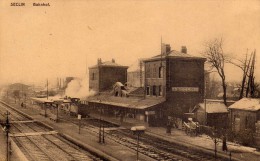 SECLIN  -  Bahnhof  -  Carte Allemande  (Train à Vapeur) - Seclin