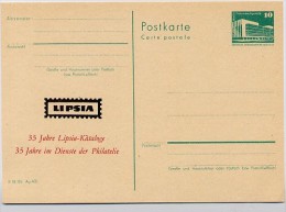 DDR P84-23-85 C123 Postkarte Zudruck LIPSIA-KATALOGE Leipzig ** 1985 - Private Postcards - Mint