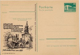 DDR P84-26a-85 C125-a Postkarte Zudruck FAHRENDE POST Sömmmerda ** 1985 - Cartoline Private - Nuovi