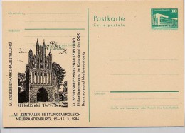 DDR P84-3-86 C136 Postkarte Zudruck FRIEDLÄNDER TOR NEUBRANDENBURG 1986 - Private Postcards - Mint