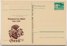 DDR P84-16-86 C146 Postkarte Zudruck WAPPEN GERA 1986 - Private Postcards - Mint