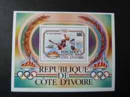 BLOC FEUILLET WATER POLO  " COTE D'IVOIRE"   1984 - Water Polo