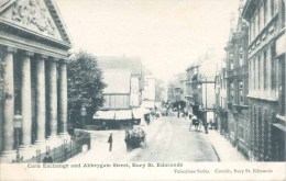 SUFFOLK - BURY ST EDMUNDS - CORN EXCHANGE AND ABBEYGATE STREET 1904 Suf 273 - Otros & Sin Clasificación