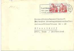 Zensur Brief  Zug - Düsseldorf          1948 - Briefe U. Dokumente