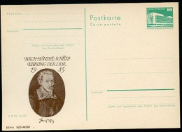 DDR P84-32b-85 C127-b Postkarte Zudruck BACH-HÄNDEL-SCHÜTZ EHRUNG Dresden 1985 - Privatpostkarten - Ungebraucht