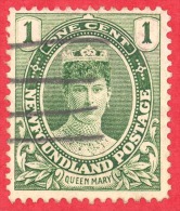 Newfoundland # 104 - 1 Cent - O - Dated 1911 - Queen Mary /  Reine Mary - 1908-1947
