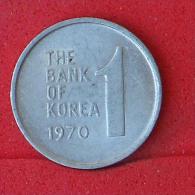 SOUHT KOREA  1  WON  1970   KM# 4a  -    (Nº06928) - Korea, South