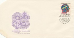 Czechoslovakia / First Day Cover (1968/10) Praha: The World Health Organization - WHO (1948-1968) - OMS