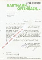 Brief 1937 OFFENBACH - HARTMANN - Maschinenfabrik - Sonstige & Ohne Zuordnung