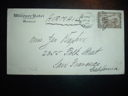 LETTRE POUR USA TP 5C OBL.MEC. JUIN 12 29 MONTREAL + THE WINDSOR HOTEL - Lettres & Documents