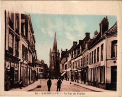 HAZEBROUCK RUE DE L'EGLISE,PERSONNAGES,COMM ERCES,COULEUR  REF 38060 - Hazebrouck