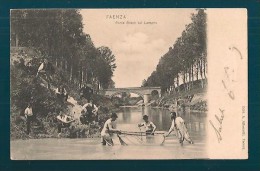 FAENZA PONTE ROSSO SUL LAMONE CARTOLINA FORMATO PICCOLO VIAGGIATA - Faenza