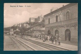 FERMO STAZIONE S.LUCIA CARTOLINA FORMATO PICCOLO VIAGGIATA NEL 1913 - Fermo