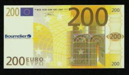 200 Euros POLYMER Note "BOURRELIER" Billet Scolaire, Type A = Size 115 X 60, RRRRR, UNC - Autres & Non Classés