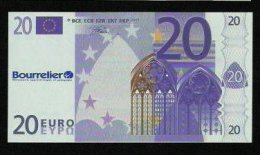 20 Euros POLYMER Note "BOURRELIER" Billet Scolaire, Type A = Size 99 X 53, RRRRR, UNC - Autres & Non Classés