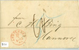 HANDGESCHREVEN BRIEF Uit 1865 Van AMSTERDAM Naar HANNOVER (8511) - Storia Postale