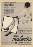 # CALZE MALERBA 1950s Advert Pubblicità Publicitè Reklame Stockings Bas Medias Strumpfe - Tights & Stockings