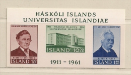 ISLANDE   ( EUIS - 123 )    1961    N° YVERT ET TELLIER    N° 3  N* - Blokken & Velletjes