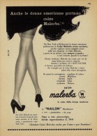 # CALZE MALERBA 1950s TYPE 1 Advert Pubblicità Publicitè Reklame Stockings Bas Medias Strumpfe - Kousen