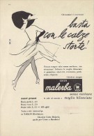 # CALZE MALERBA 1950s Advert Pubblicità Publicitè Reklame Stockings Bas Medias Strumpfe - Panties