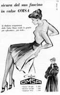 # CALZE OMSA 1950s Advert Pubblicità Publicitè Reklame Stockings Bas Medias Strumpfe - Tights & Stockings