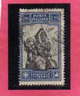 ITALIA REGNO ITALY KINGDOM 1928 EMANUELE FILIBERTO E ANNIVERSARIO VITTORIA LIRE 1,25 USATO USED - Oblitérés
