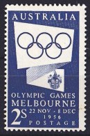 Australia 1954 Olympic Games Melbourne 1956 2s Blue MH - Ongebruikt