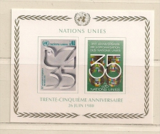 N.U.  GENEVE   ( NUGE - 30 )    1980    N° YVERT ET TELLIER    N°  2   N** - Blocks & Sheetlets