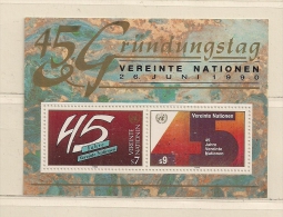 N.U.  VIENNE   ( NUVI - 40 )    1990    N° YVERT ET TELLIER    N°  5   N** - Blocks & Kleinbögen