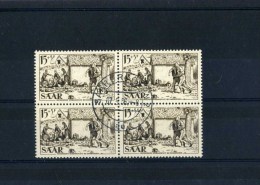 - SARRE 1947/56 . TIMBRE DE 1956 . BLOC DE 4 OBLITERES  . - Used Stamps