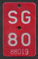 Velonummer St. Gallen SG 80 - Targhe Di Immatricolazione