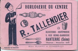 Horlogerie/ Bijouterie Orfévrerie/ R. Tallendier / Nanterre / Seine / Vers 1945-1955    BUV120 - H